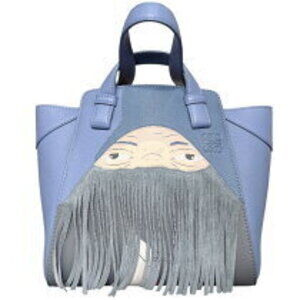 LOEWE Hammock Nugget Howls Moving Castle Blueberry Calfskin Handbag